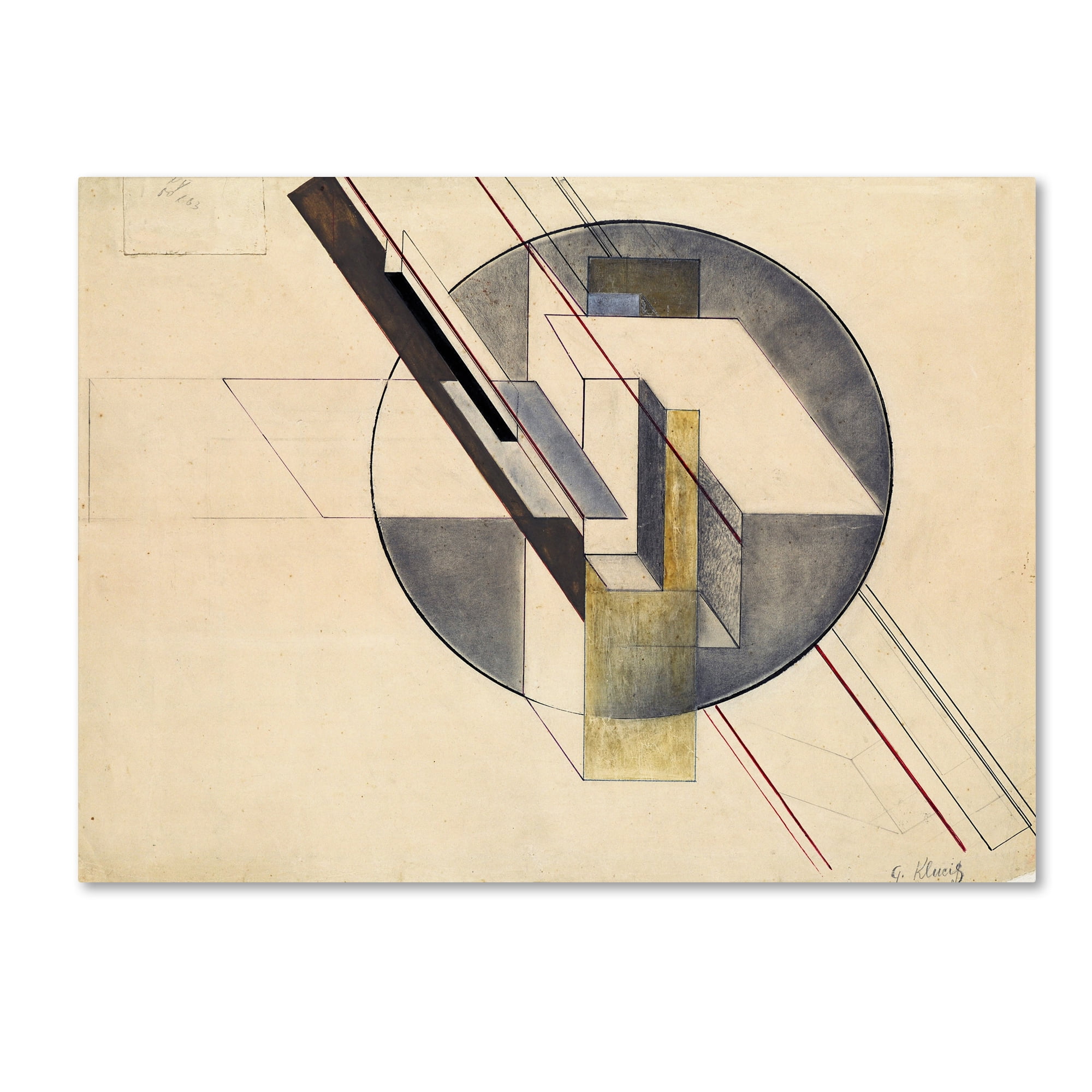 Construction' Canvas Art by Gustav Klucis