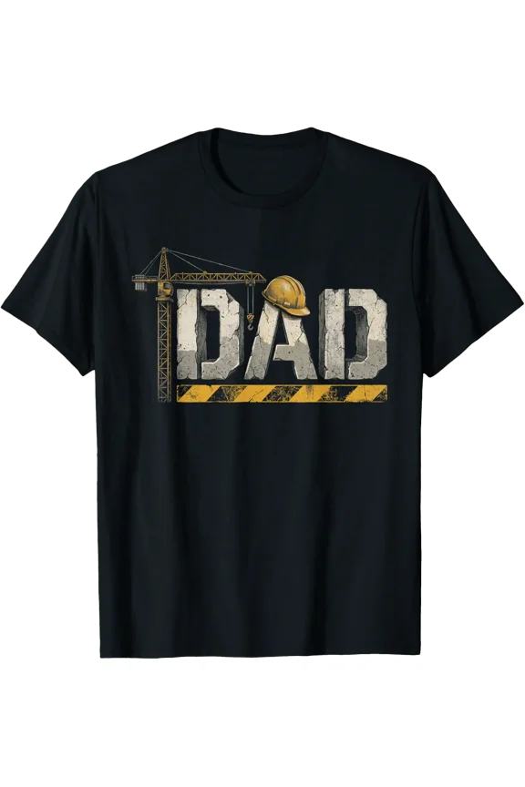 Construction Dad Builder Father Retro Design T-Shirt