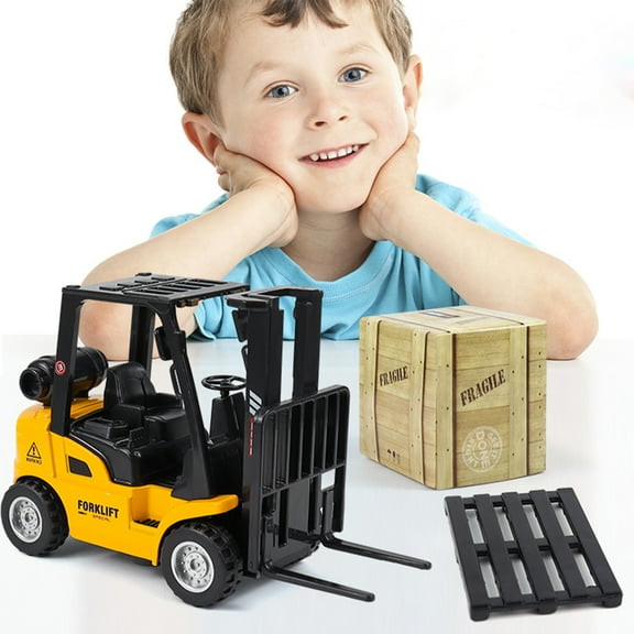 Construction Engineering Trucks Small Truck Toys Pull Back Vehicles Mini Excavator Toys Car Set for Kids Birthday Party Children's Alloy Toy Engineering Forklift Gift