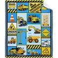 thumbnail image 1 of Construction Excavator Blanket Soft Lightweight Throw Warm Cozy Plush Blankets for Couch Bed Sofa Practical Gift M 50×60 in for Teen/Travel, 1 of 6