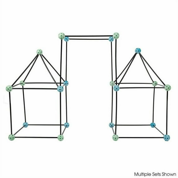 Construction Fort Tent Building Set for Kids Build and Play Indoor Outdoor