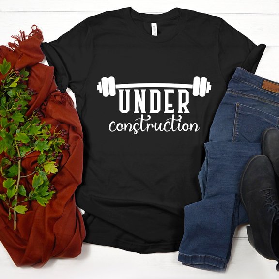 Under Construction, Game Day Shirt, Sports Shirt, Sport Apparel, Team Shirts, Motivation, Work Hard, Get Strong, Gym Shirt, Yoga, Good Vibes Tshirt All Size S-5XL
