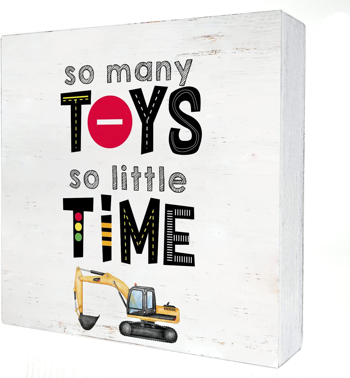 Construction Nursery Wood Box Sign Construction Truck So Many Toys So ...