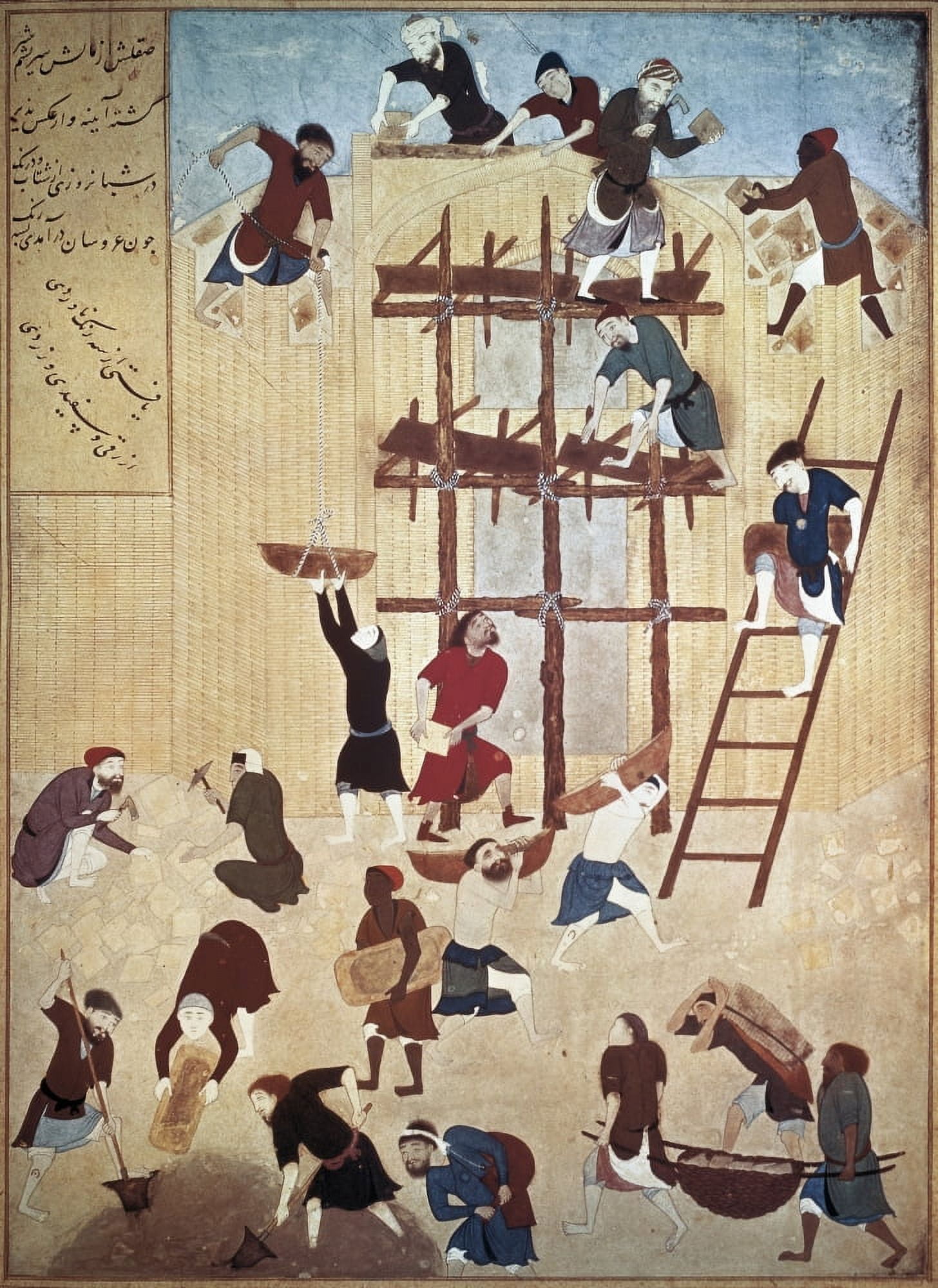Construction Of A Citadel Canvas Art - (24 x 36)