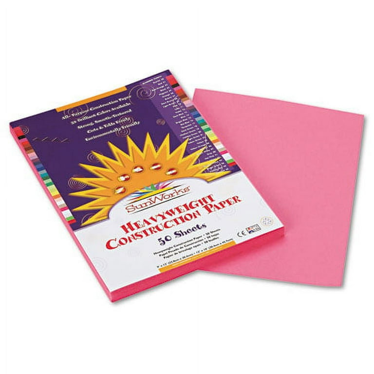SunWorks Construction Paper, 50 lb Text Weight, 9 x 12, Pink, 50/Pack SunWorks Construction Paper, 50 lb Text Weight, 9 x 12, Pink, 50/Pack