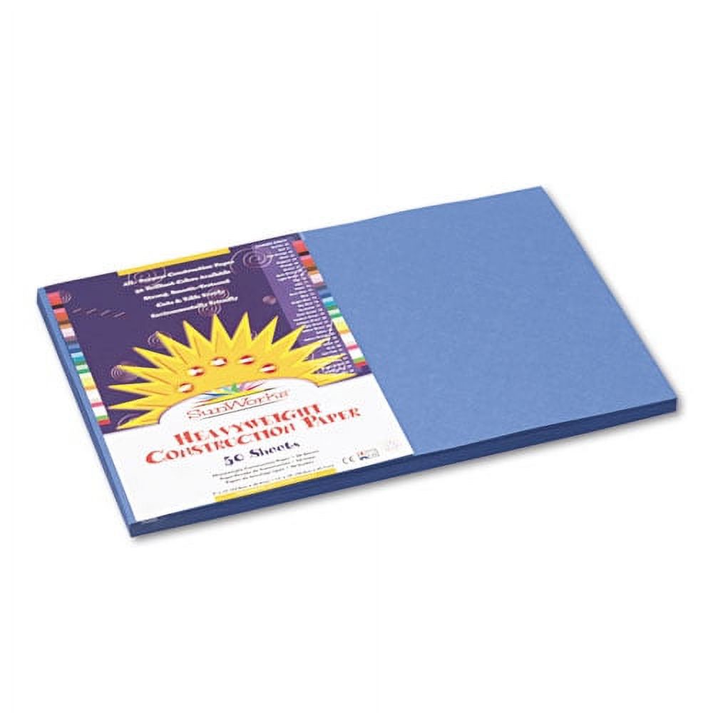 Construction Paper, 58lb, 12 X 18, Blue, 50/pack | Bundle of 2 Packs ...