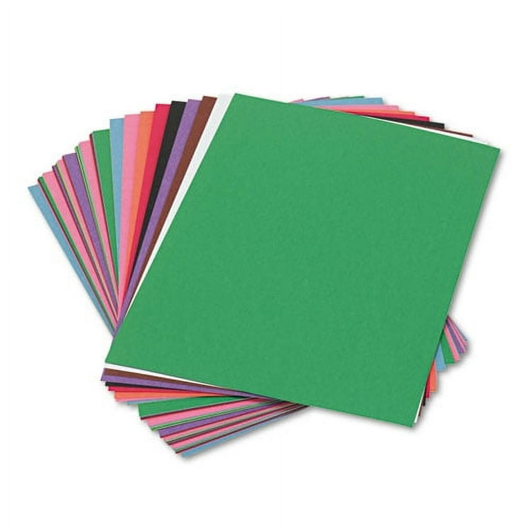 Brightly-colored, high-strength, heavyweight construction paper