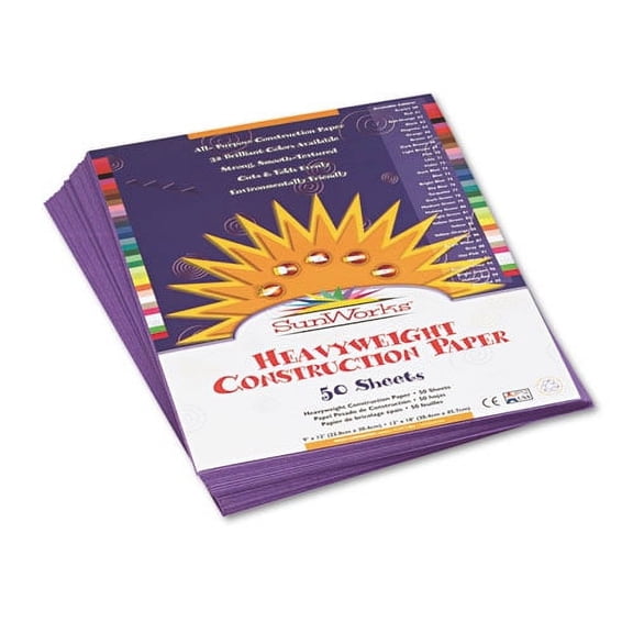 Construction Paper, 58lb, 9 X 12, Violet, 50/pack | Bundle of 2 Packs