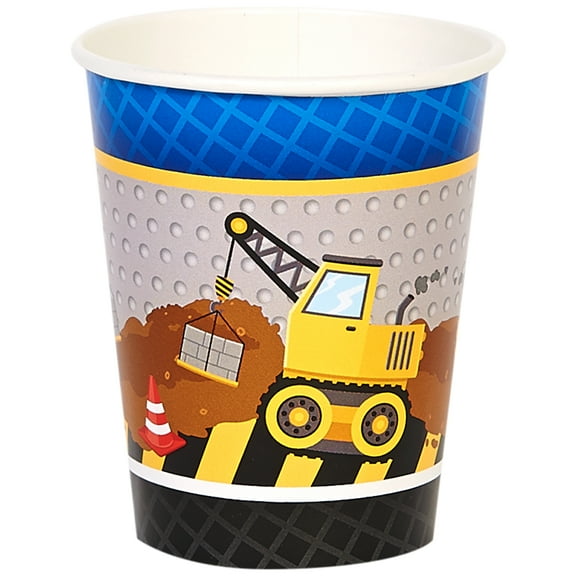 Construction Party 9 oz. Paper Cups (8 Count)