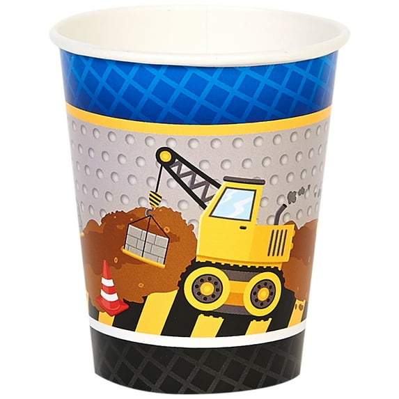Construction Party 9 oz. Paper Cups (8 Count)