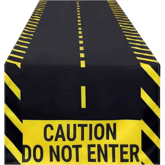 Construction Party Decorations 2 x 10 ft Construction Road Table Runner