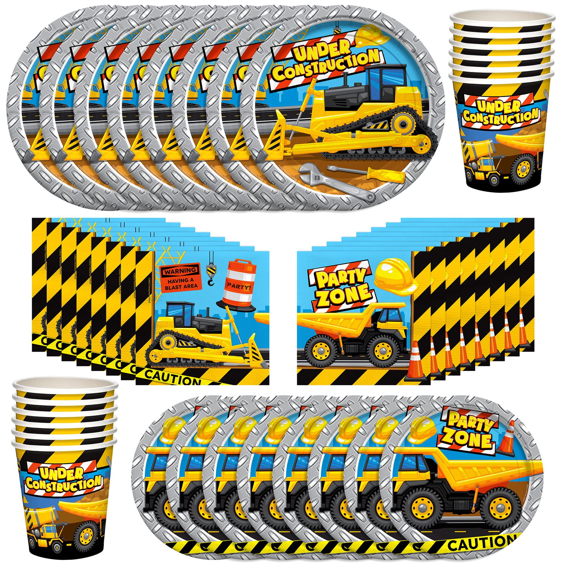 Construction Party Supplies Tableware Classic Set for 16 Guests — free download