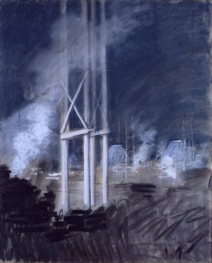 Construction Place (Cantiere) Canvas Art - (18 x 24)