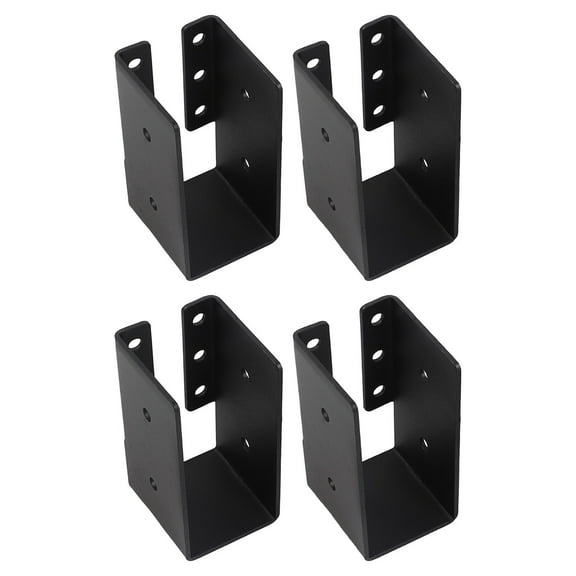 Construction Projects Beam Bracket Easy Install Timber Connectors Beam Support 5.1X4.5X9.3 Cm Black Beam Brackets