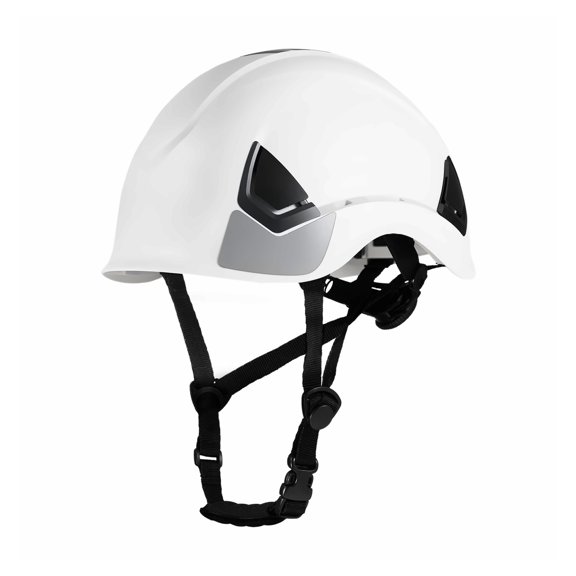 Construction Safety Helmet Vented, Class C White Hard Hat - ANSI Certified, Adjustable 20.87-25.2in, Industrial Head Protection for Men & Women