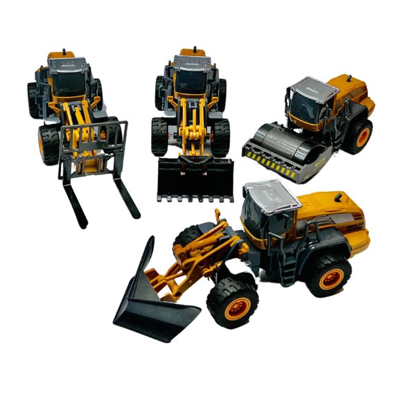 Construction Series Vehicles for Kids - 1:55 Scale Simulation Model Toys Push Pull Mechanism (4pcs Set)
