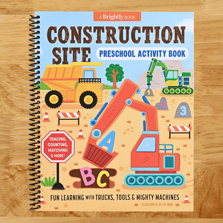 Construction Site Preschool Activity Book: Fun Learning with Trucks, Tools, and Mighty Machines (Spiral Bound)