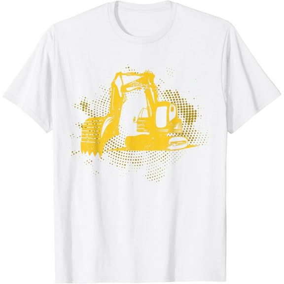Construction Site Truck Driving Men Boys Gift Excavator T-Shirt