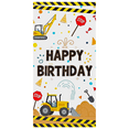 thumbnail image 1 of Construction Theme Happy Birthday Banner Backdrop Decorations Party Supplies for Photography Props Birthday Party Celebrations Photo Booth Background Decor, 1 of 7
