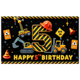 thumbnail image 1 of Construction Theme Happy Birthday Banner Kids Decor Dig In Party Decoration for Birthday Party Kids Celebration Indoor Decoration, 1 of 8