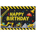 thumbnail image 1 of Construction Themed Happy Birthday Banner Background Backdrop Party Supplies Decorations for Kids Birthday Party Photography Props Birthday Decoration Event Decor, 1 of 6
