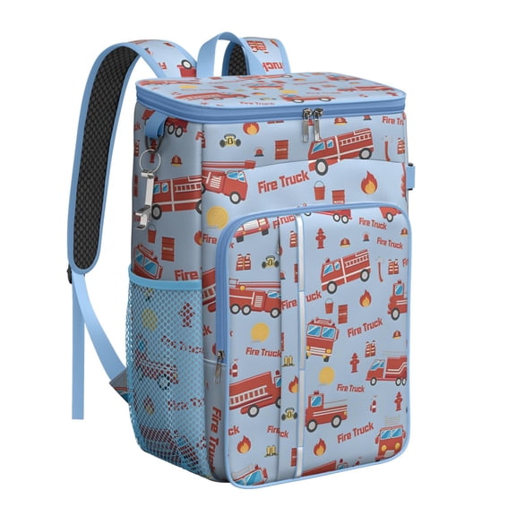 Construction Themed Insulated Backpack Cooler - Waterproof, Leakproof for Kids, Picnic, Travel, and Road Trips
