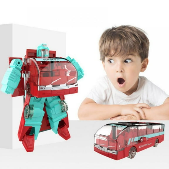 Construction Toy, Pull Back Play Vehicles for 3 4 5 6 Years Old Boy Kids Toddler, Transform Robot Car Toys Truck,Assemble Cars Action Figures Set