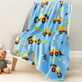 thumbnail image 1 of Construction Toys Gifts for Boys, Kids Throw Blanket, Soft Fleece Blanket for Kids Boys, Cozy Toddler Blanket for Boys Girls Birthday Gifts, Fuzzy Cute Blanket for Couch Bed Car 40"X50", 1 of 6