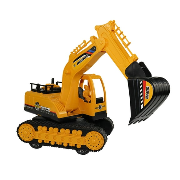 Construction Toys, Little Machines Mega Activity Playset w/ 14 Pieces, XL Crane/Excavator & Construction Site Accessories - Kids Toys 3+