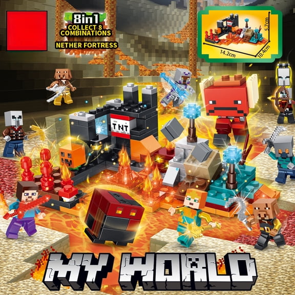Construction Toys - Minecraft Underworld 8-in-1 Fortress Building Set, DIY Compatible Building Toys For Children Aged 8 And Up, Gift Ideas For Christmas, Birthdays, Meaningful Gifts