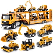 Construction Toys for 3-7 Year Old Kids, Gifts for 3 4 5 6 7 Year Old Boys Girls, Construction Truck Vehicle Toys Set Toddler Car Toy