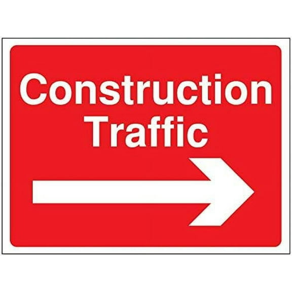 Construction Traffic Warning Signs (Arrow Right) Safety Signs Construction Signs Vehicle and Site Navigation Signs Metal Sign Tin Sign 12x16 Inch