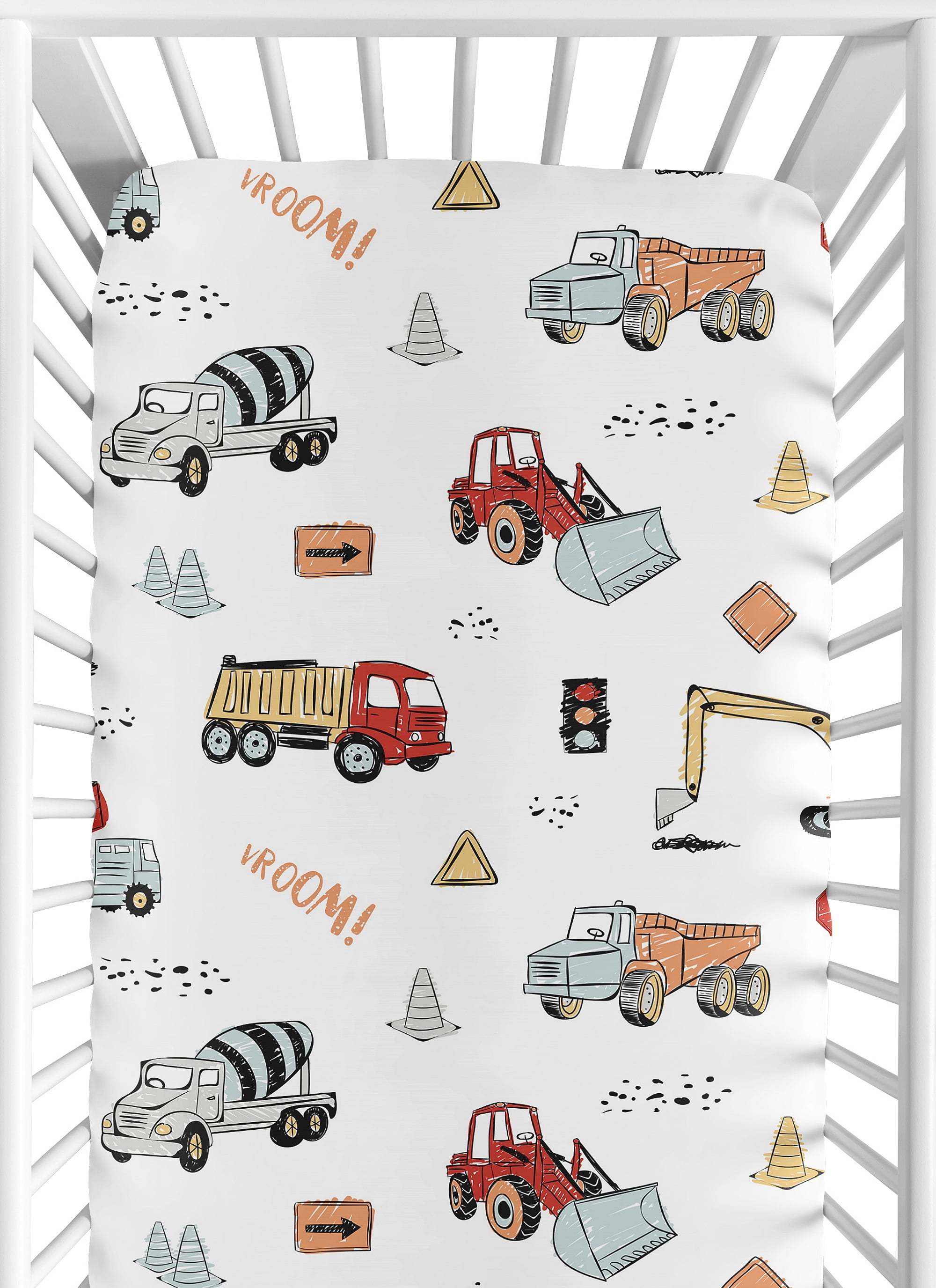 Construction themed crib bedding hot sale