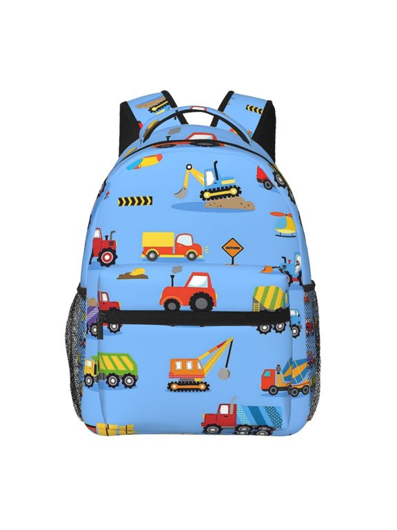 Construction Truck Backpack Lightweight Rucksack Travel Bag for Men and Women