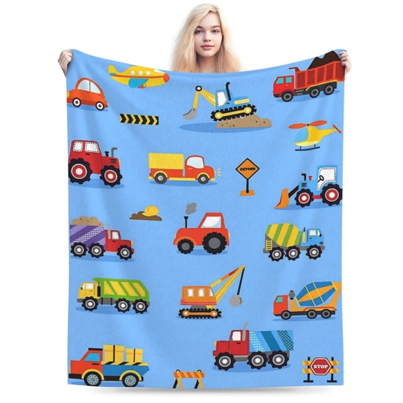 Construction Truck Blanket Lightweight for All Seasons 80x60