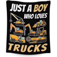 Construction Truck Blanket Soft, Fuzzy & Warm 40"x50" Small Blanket