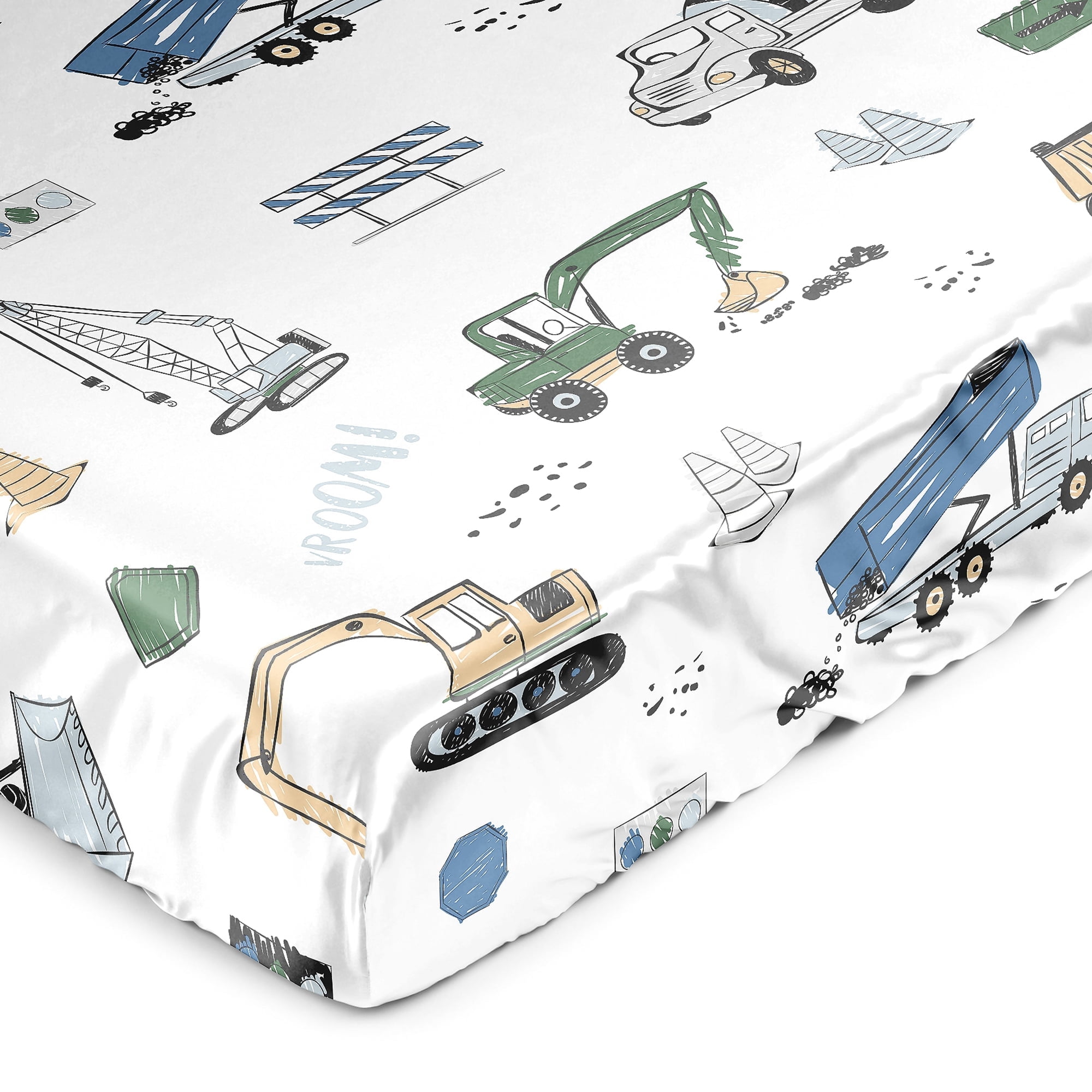 Construction crib sheet on sale