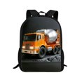 thumbnail image 1 of Construction Truck Pattern Backpack Customizable Assembly Car Casual Bag Lightweight Polyester Daypack for Sports School Outdoor Trips, 1 of 6