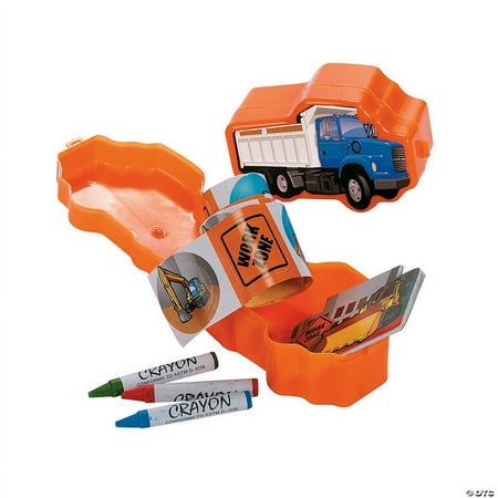 Construction Truck Stationery Pre-Filled Favor Containers