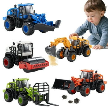 Dimoarch Construction Trucks Toys for Boys 3 4 5 6 Years Old, Kids Friction Powered Trucks Vehicles Sandbox Beach Excavator Toys for Boys, Birthday Gift for Toddlers