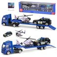thumbnail image 1 of Construction Truck Toys for 1 2 3 4 5 6 Year Old Boys,5-in-1 Friction Power Toy Vehicle in Carrier Truck,Toddler Toys Car for Boys for Kids Aged 3+, 1 of 5