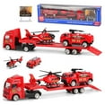 thumbnail image 1 of Construction Truck Toys for 1 2 3 4 5 6 Year Old Boys,5-in-1 Friction Power Toy Vehicle in Carrier Truck,Toddler Toys Car for Boys for Kids Aged 3+, 1 of 6