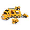 thumbnail image 1 of Construction Truck Toys for Boys and Girls, Car Toy Set with Sound and Light, Small Crane Mixer Dump Excavator Toy, Yellow, 1 of 8