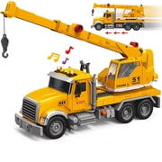 Construction Truck Toys for Kids 3-6 Years, Toy Crane Truck for Toddler Boys Age 4-7 Birthday Christmas Gifts