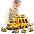 thumbnail image 1 of Construction Truck Toys for Toddler Boys 2-4, Carrier Transport Trucks for Kids Age 2 3 4 Years Old Gifts, 1 of 8