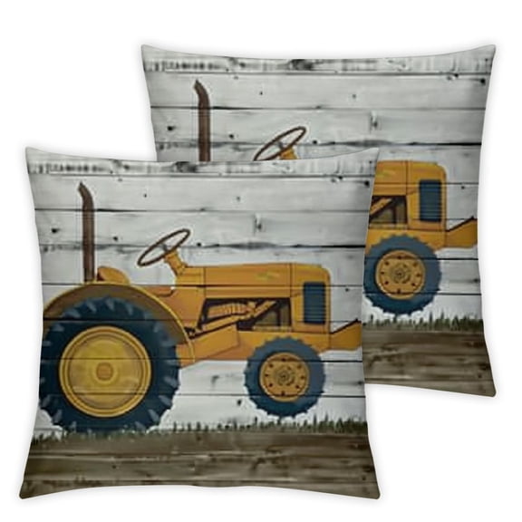 Construction Truck Tractor Pillow Covers - Construction Kids Room Decor for Boys, Construction Toddler Bedding Decorative Throw Pillows Cover for Bedroom Playroom Pillow Cover