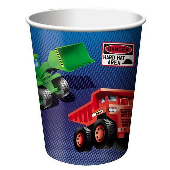 Construction Trucks 9oz Paper Cups (8ct)