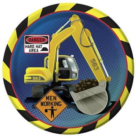 Construction Trucks Small Paper Plates (10ct)