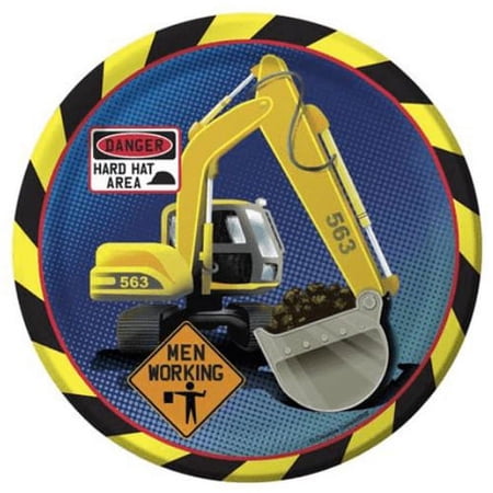 Construction Trucks Small Paper Plates (8ct)