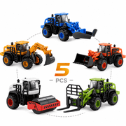 Construction Trucks Toys for Boys Ages 3 4 5 6, Toddlers Sandbox Beach Excavator Toys Vehicles Set, Friction Powered Toys Trucks, Boys Birthday Gifts